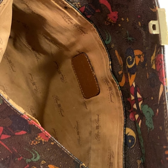 PIERO GUIDI MAGIC CIRCUS BROWN CLUTCH VINTAGE AND AUTHENTIC - Picture 8 of 9